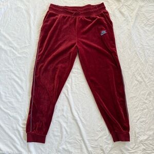 Nike Maroon Fleece Joggers Size M